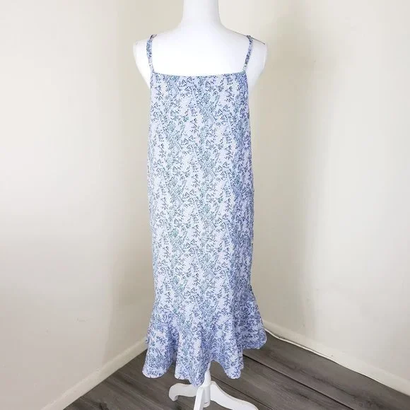 July Morning Floral Ruffle Midi Dress Violet Size Small - Picture 6 of 12